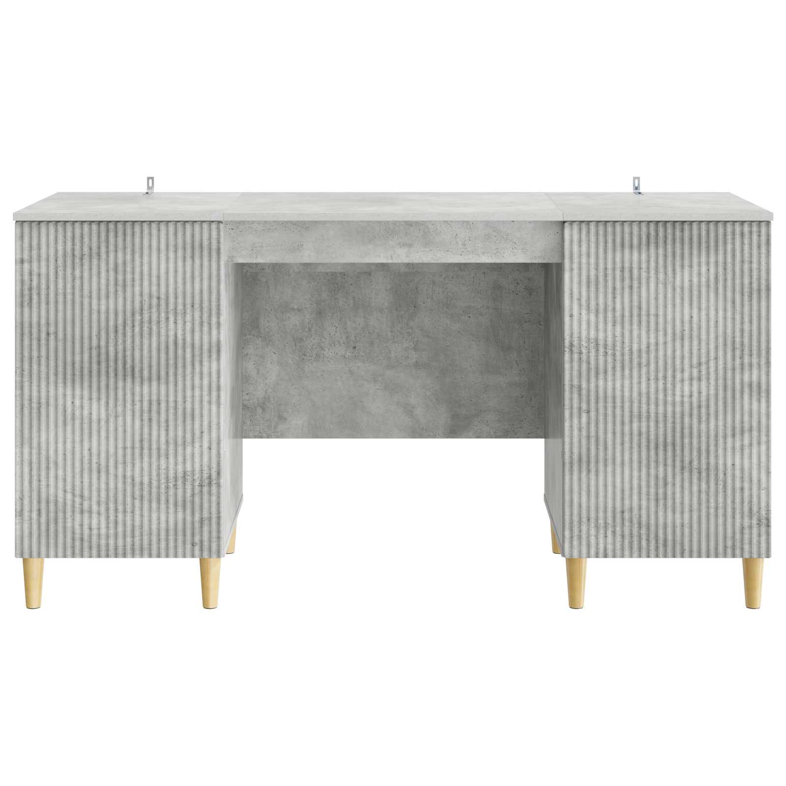 Scrivania con lo scaffale Grigio Cemento 142,5 x 50 x 75 cm