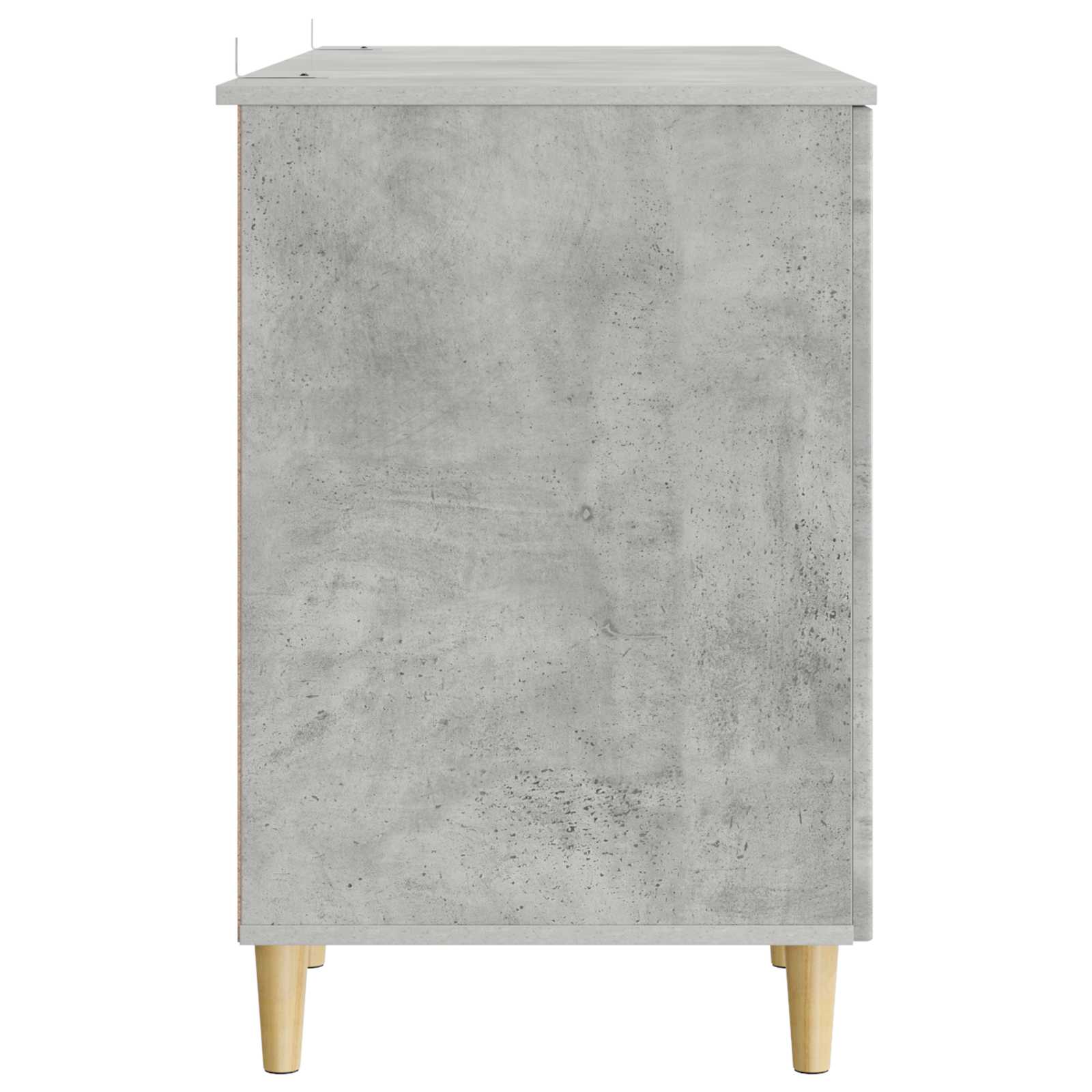 Scrivania con lo scaffale Grigio Cemento 142,5 x 50 x 75 cm