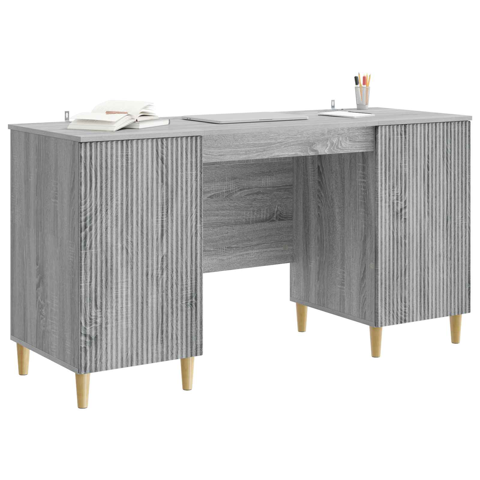 Scrivania Grigio Sonoma 142,5 x 50 x 75 cm Legno ingegnerizzato