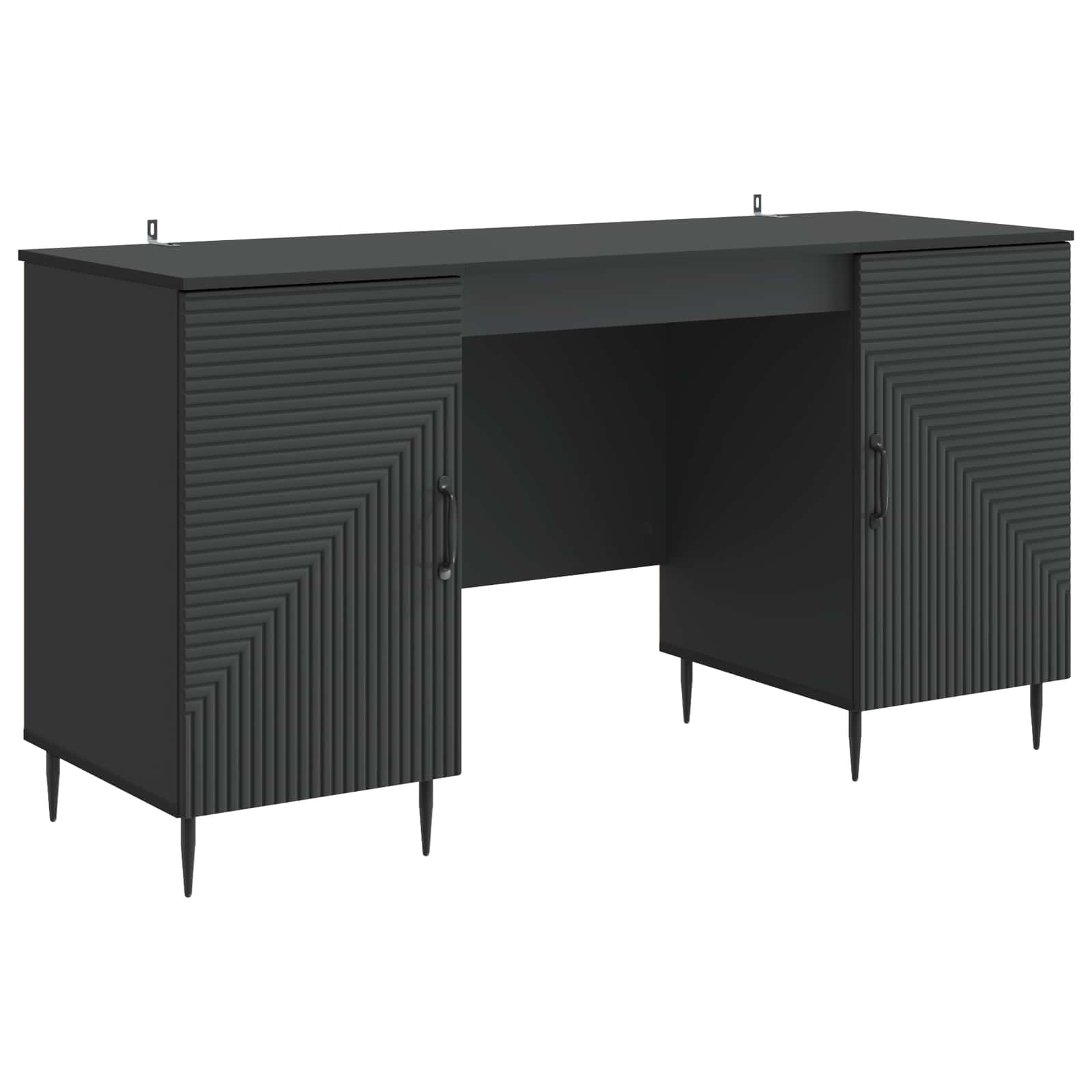 Scrivania Nero 142,5 x 50 x 75 cm Legno ingegnerizzato