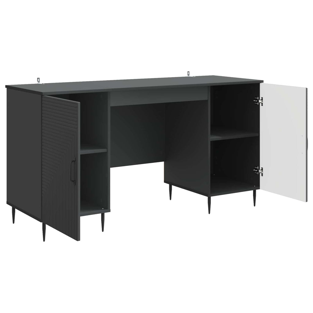 Scrivania Nero 142,5 x 50 x 75 cm Legno ingegnerizzato