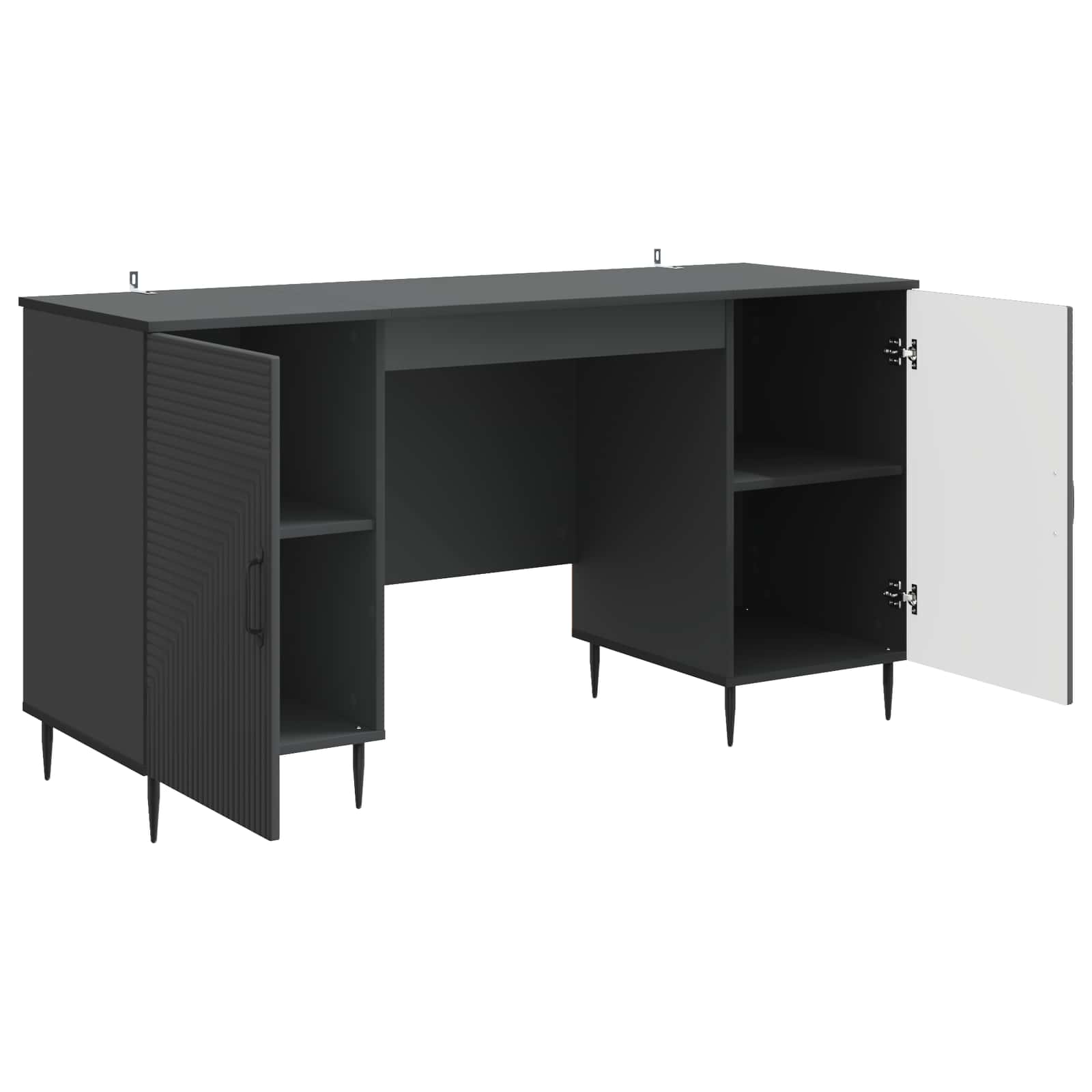 Scrivania Nero 142,5 x 50 x 75 cm Legno ingegnerizzato