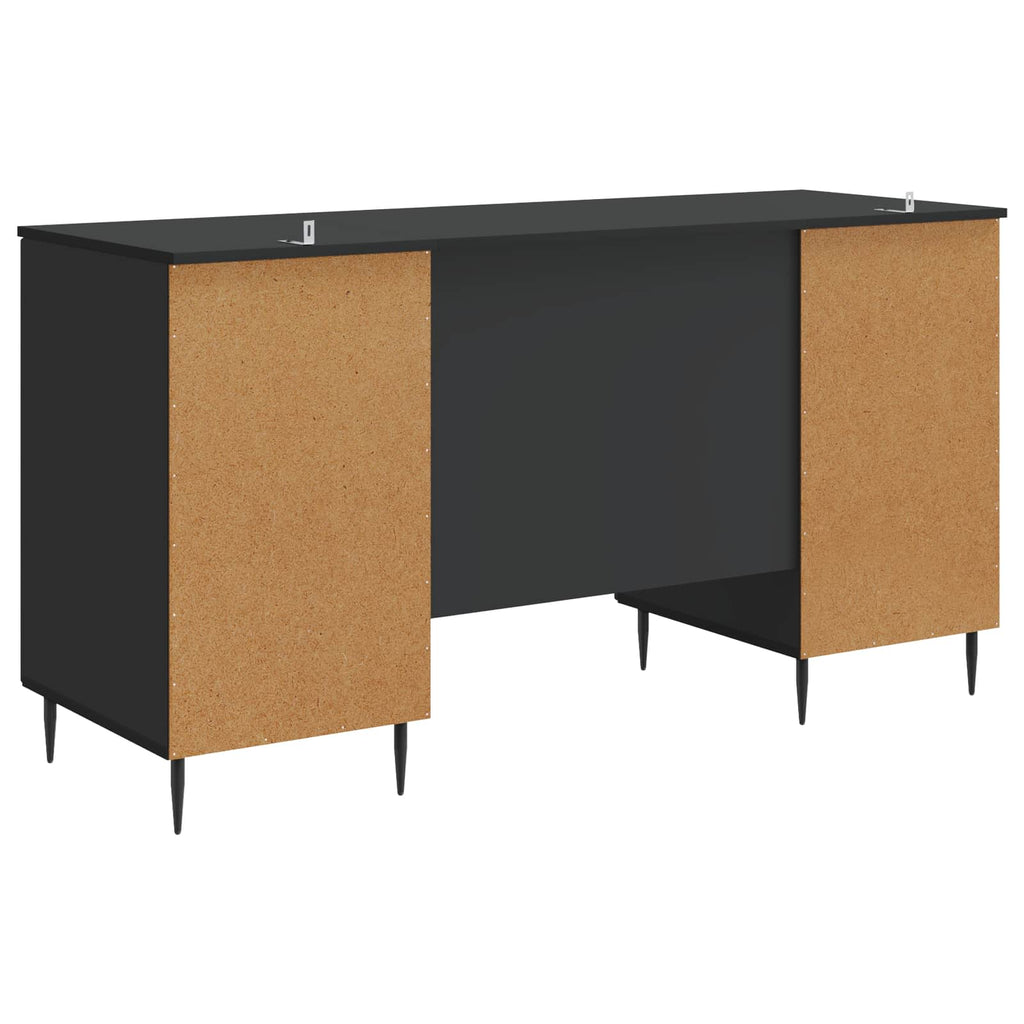 Scrivania Nero 142,5 x 50 x 75 cm Legno ingegnerizzato