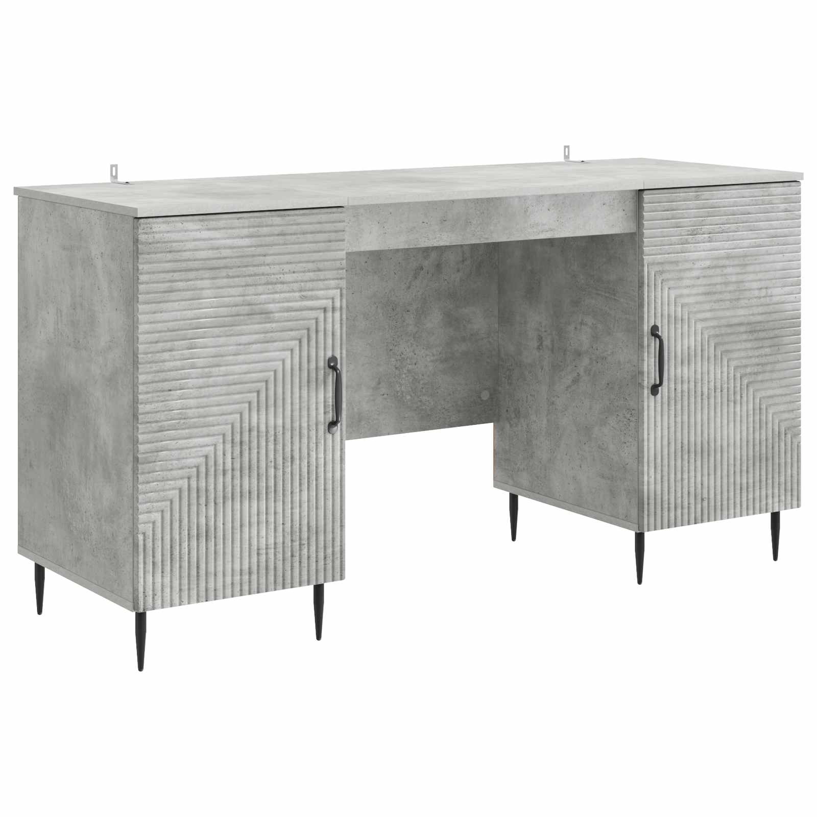 Scrivania con lo scaffale Grigio Cemento 142,5 x 50 x 75 cm