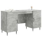 Scrivania con lo scaffale Grigio Cemento 142,5 x 50 x 75 cm