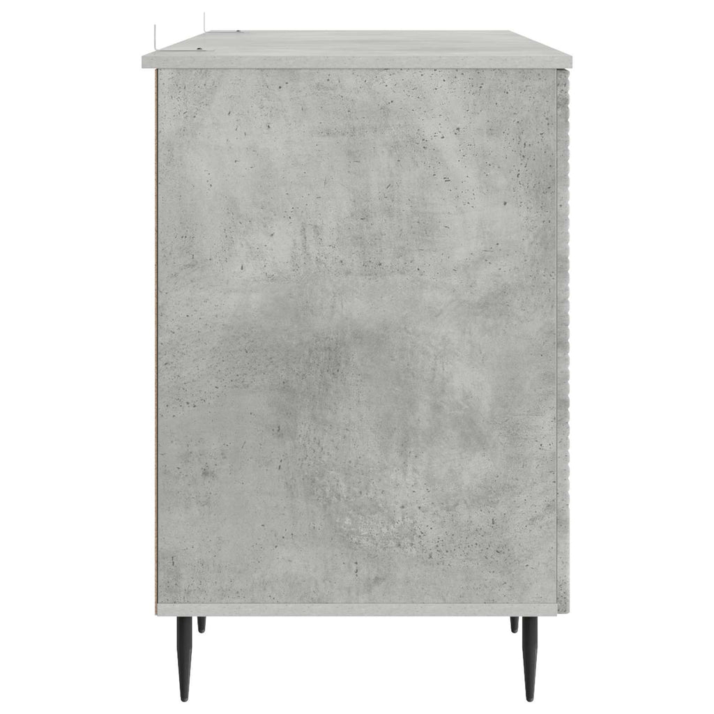 Scrivania con lo scaffale Grigio Cemento 142,5 x 50 x 75 cm
