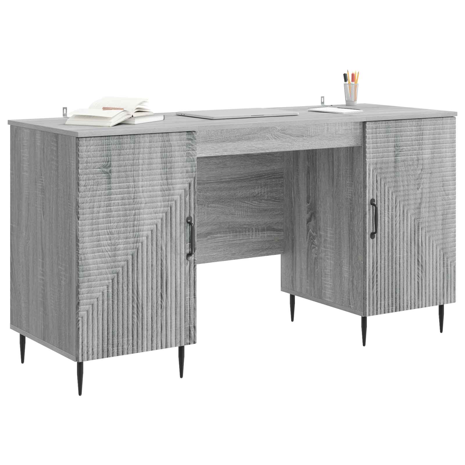 Scrivania Grigio Sonoma 142,5 x 50 x 75 cm Legno ingegnerizzato