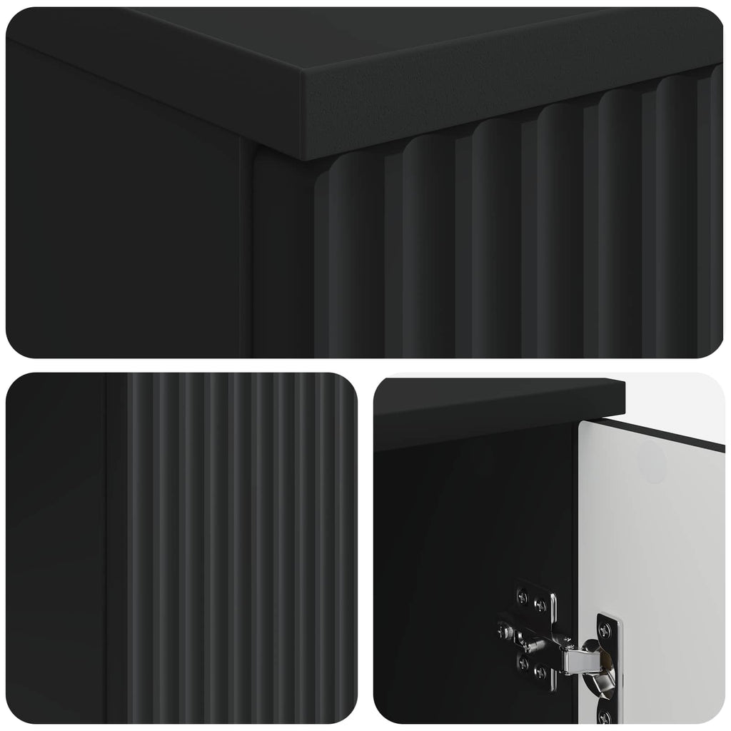 Scrivania Nero 142,5 x 50 x 75 cm Legno ingegnerizzato