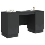 Scrivania Nero 142,5 x 50 x 75 cm Legno ingegnerizzato