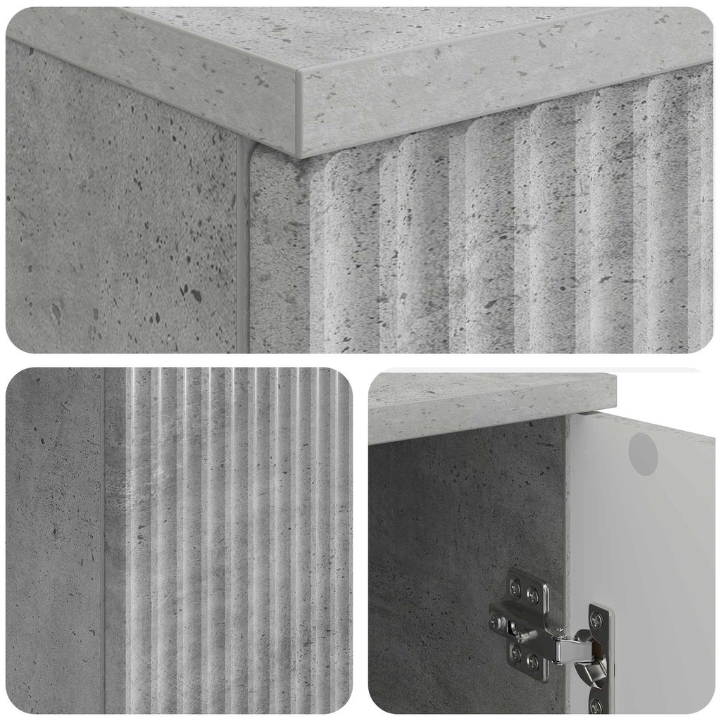 Scrivania con lo scaffale Grigio Cemento 142,5 x 50 x 75 cm