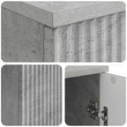 Scrivania con lo scaffale Grigio Cemento 142,5 x 50 x 75 cm