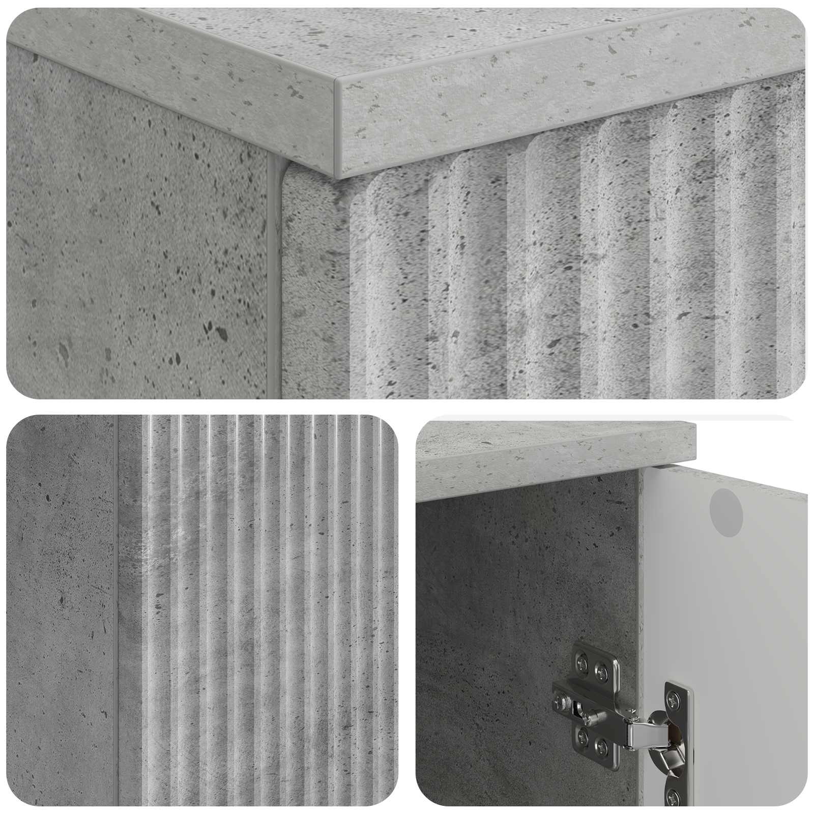 Scrivania con lo scaffale Grigio Cemento 142,5 x 50 x 75 cm