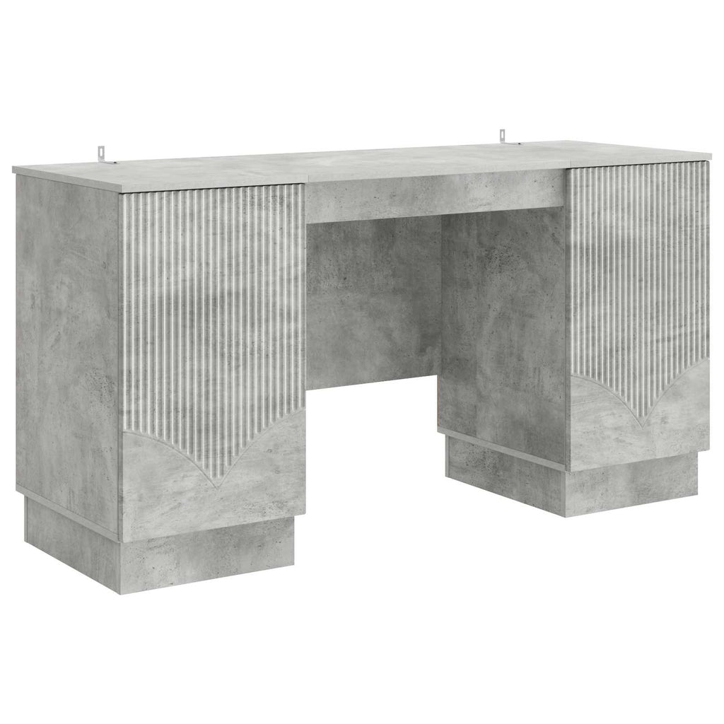 Scrivania con lo scaffale Grigio Cemento 142,5 x 50 x 75 cm