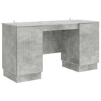 Scrivania con lo scaffale Grigio Cemento 142,5 x 50 x 75 cm