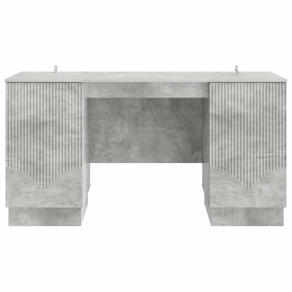 Scrivania con lo scaffale Grigio Cemento 142,5 x 50 x 75 cm
