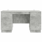 Scrivania con lo scaffale Grigio Cemento 142,5 x 50 x 75 cm