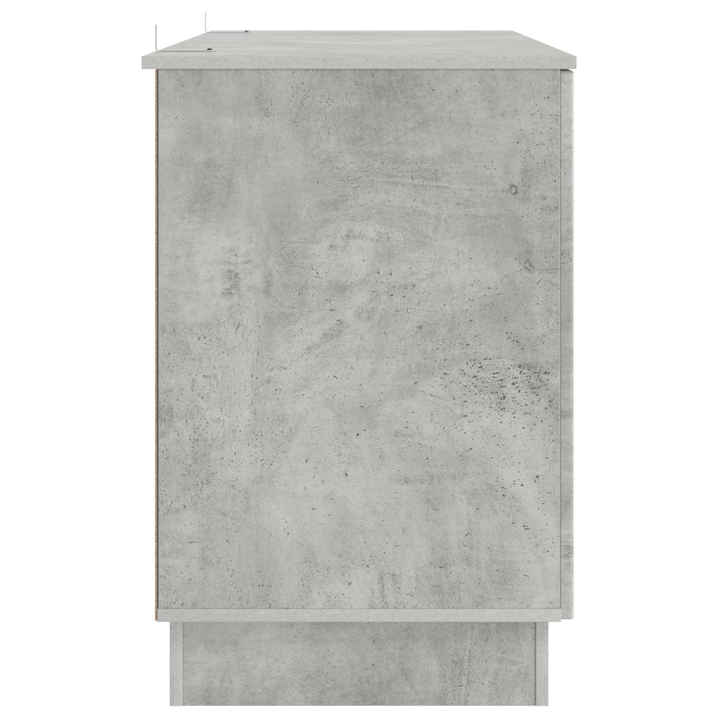 Scrivania con lo scaffale Grigio Cemento 142,5 x 50 x 75 cm