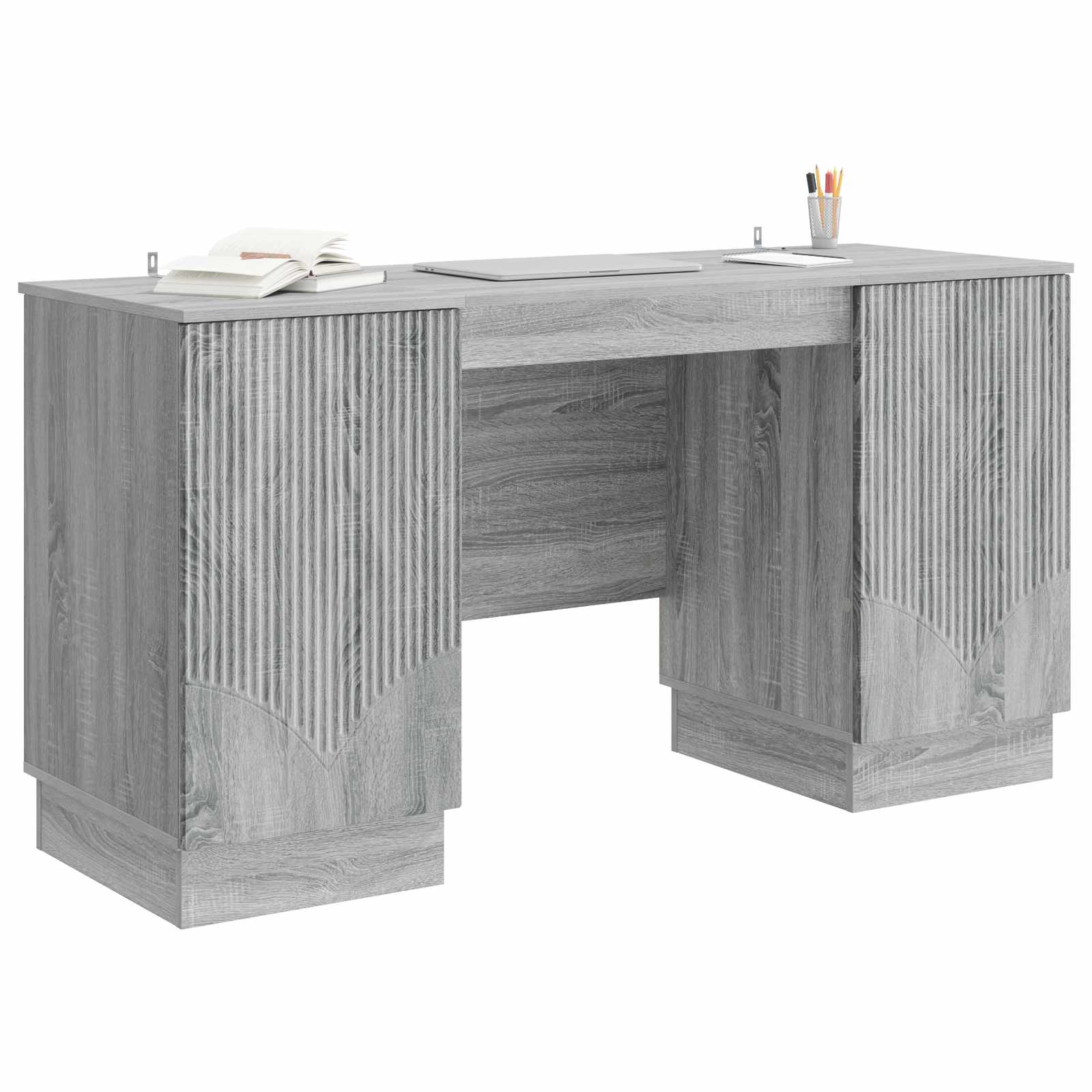 Scrivania Grigio Sonoma 142,5 x 50 x 75 cm Legno ingegnerizzato