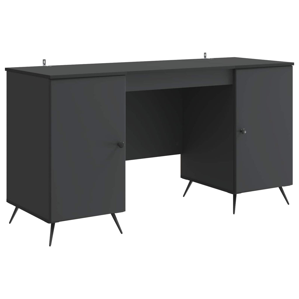 Scrivania Nero 142,5 x 50 x 75 cm Legno ingegnerizzato