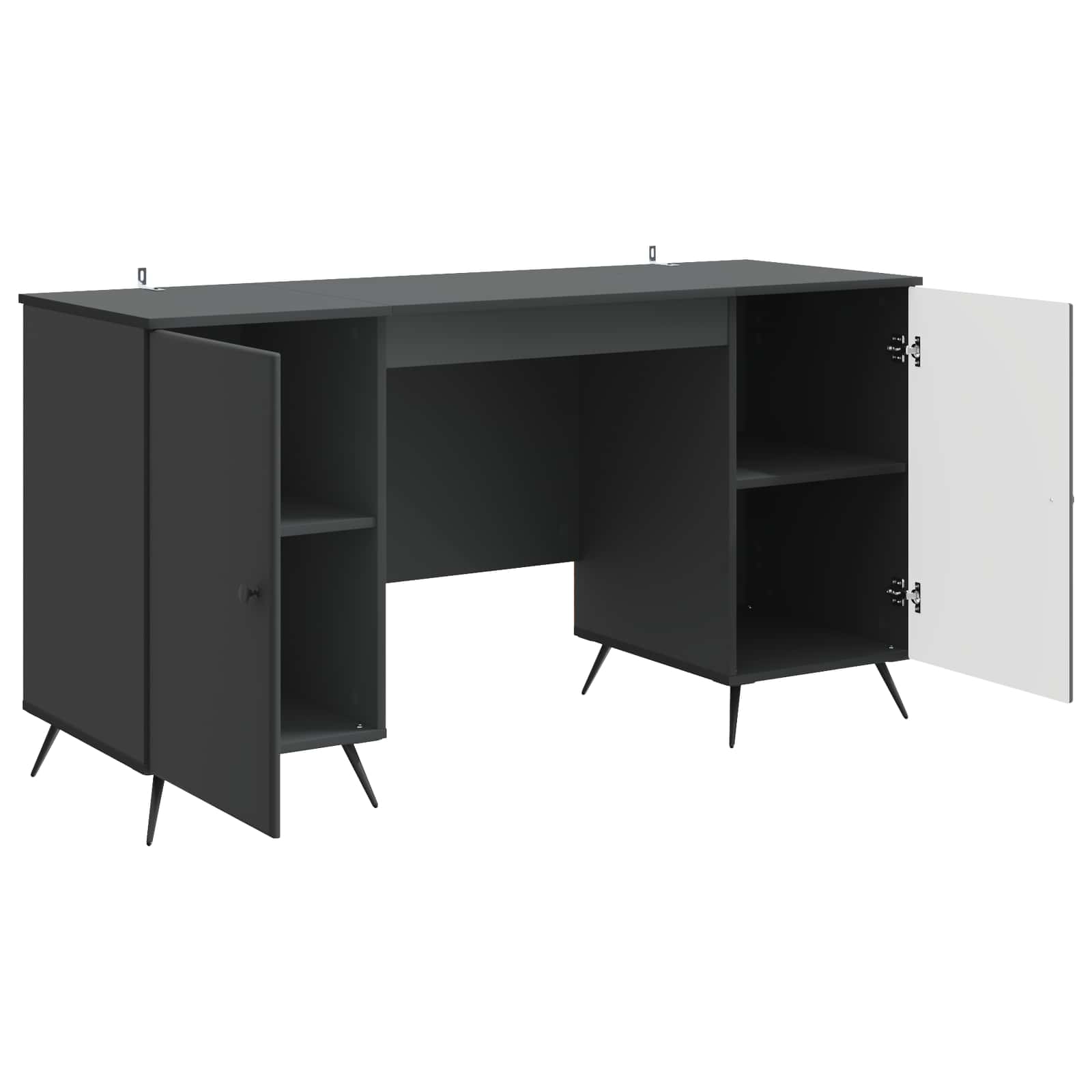 Scrivania Nero 142,5 x 50 x 75 cm Legno ingegnerizzato