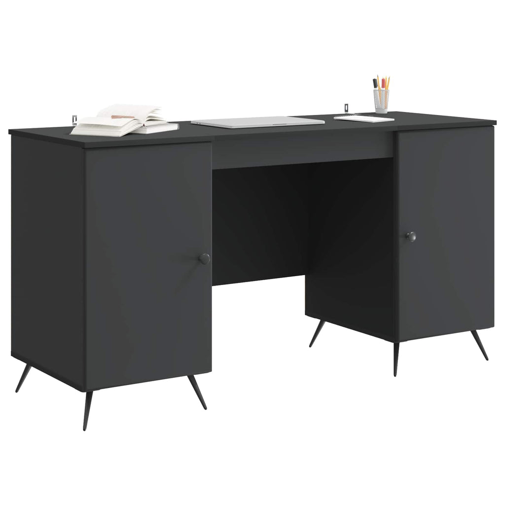 Scrivania Nero 142,5 x 50 x 75 cm Legno ingegnerizzato