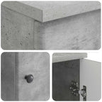 Scrivania con lo scaffale Grigio Cemento 142,5 x 50 x 75 cm