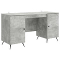 Scrivania con lo scaffale Grigio Cemento 142,5 x 50 x 75 cm