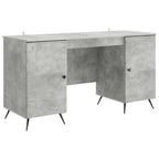 Scrivania con lo scaffale Grigio Cemento 142,5 x 50 x 75 cm