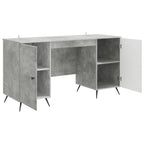 Scrivania con lo scaffale Grigio Cemento 142,5 x 50 x 75 cm