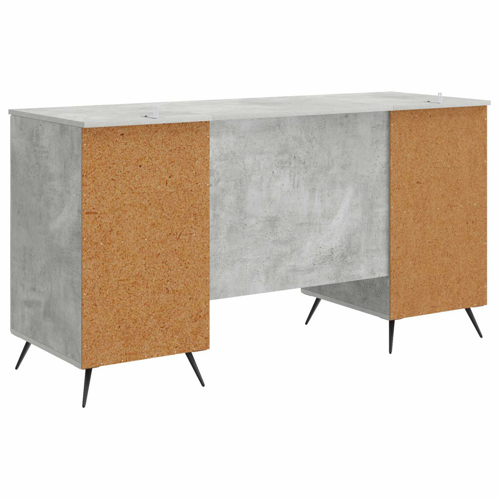 Scrivania con lo scaffale Grigio Cemento 142,5 x 50 x 75 cm