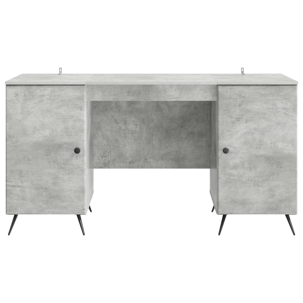 Scrivania con lo scaffale Grigio Cemento 142,5 x 50 x 75 cm