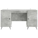 Scrivania con lo scaffale Grigio Cemento 142,5 x 50 x 75 cm