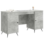 Scrivania con lo scaffale Grigio Cemento 142,5 x 50 x 75 cm