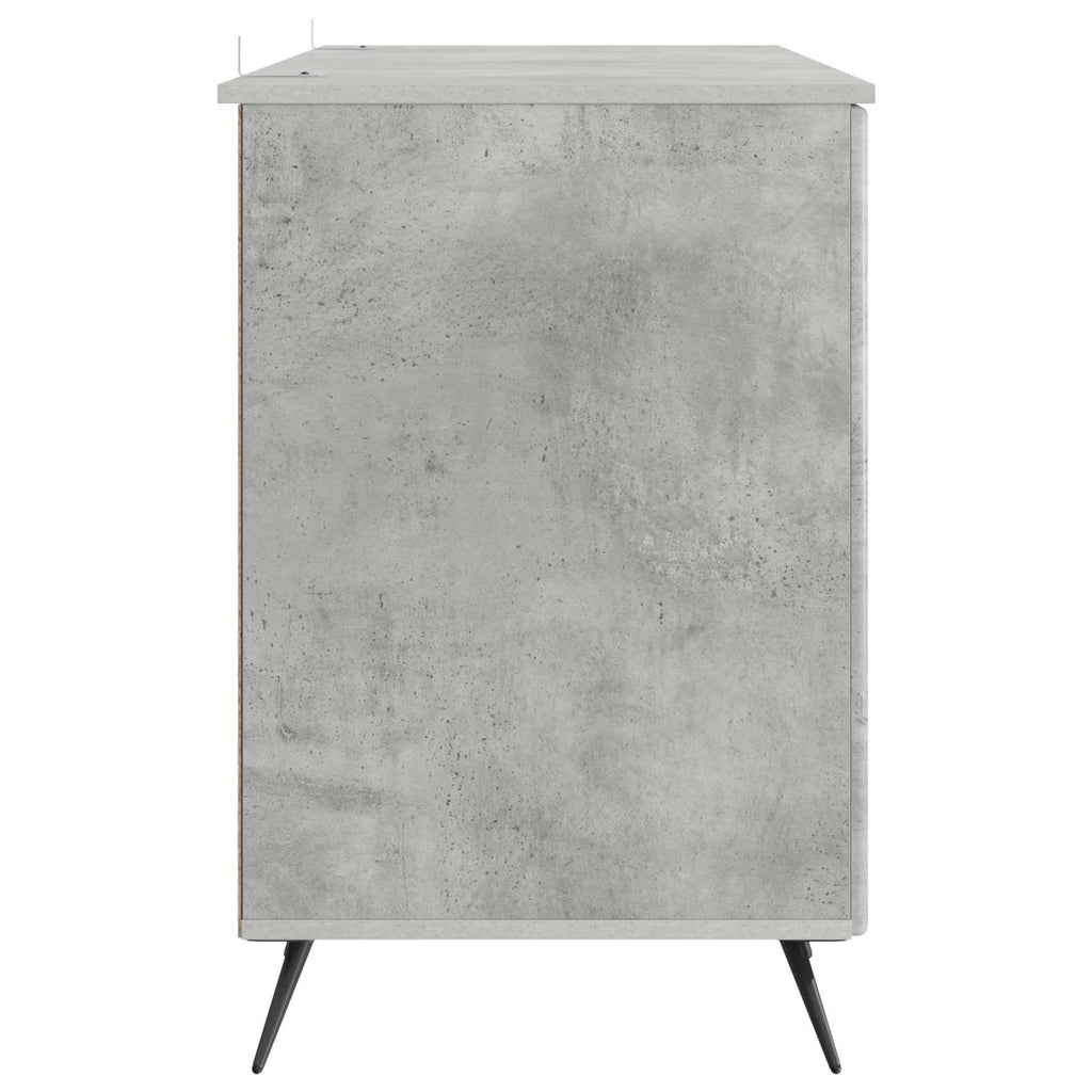 Scrivania con lo scaffale Grigio Cemento 142,5 x 50 x 75 cm