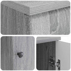 Scrivania Grigio Sonoma 142,5 x 50 x 75 cm Legno ingegnerizzato
