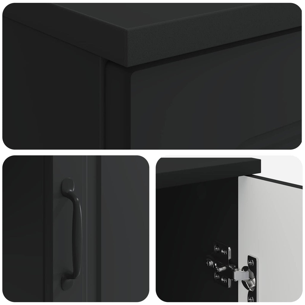 Scrivania Nero 142,5 x 50 x 75 cm Legno ingegnerizzato