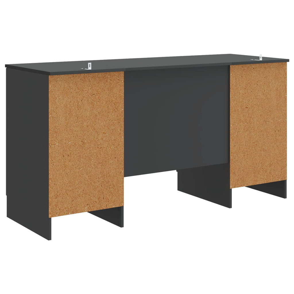 Scrivania Nero 142,5 x 50 x 75 cm Legno ingegnerizzato