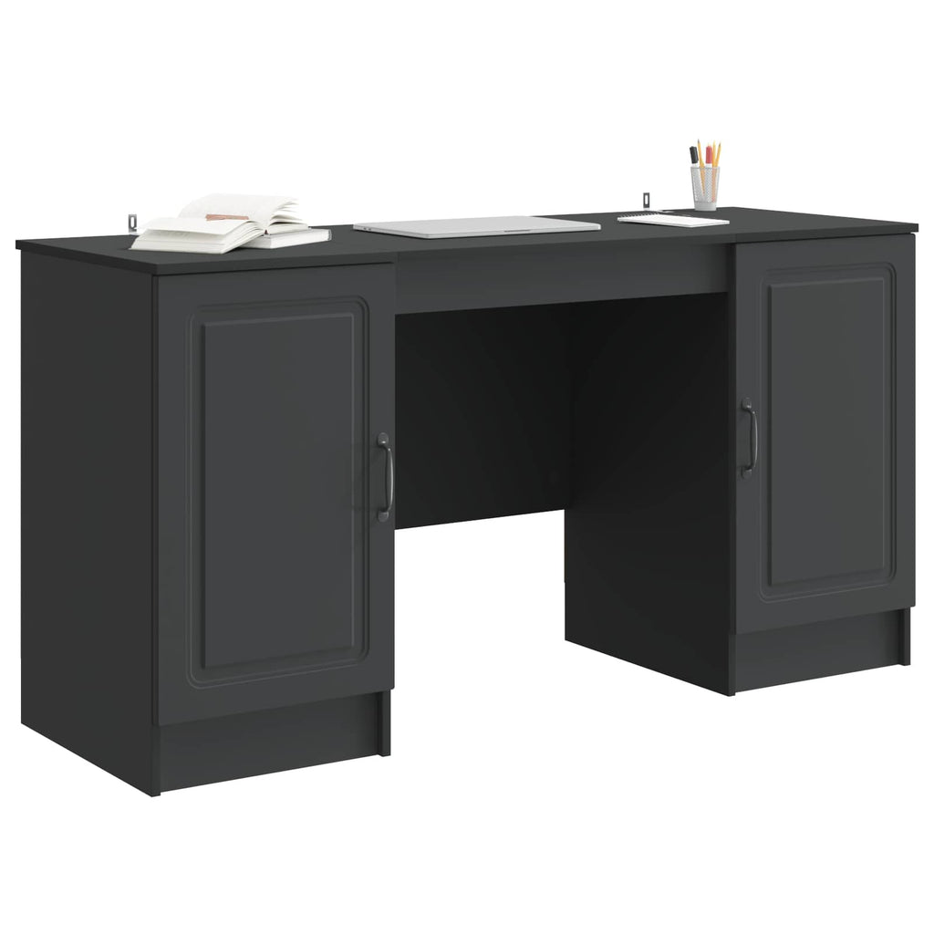 Scrivania Nero 142,5 x 50 x 75 cm Legno ingegnerizzato