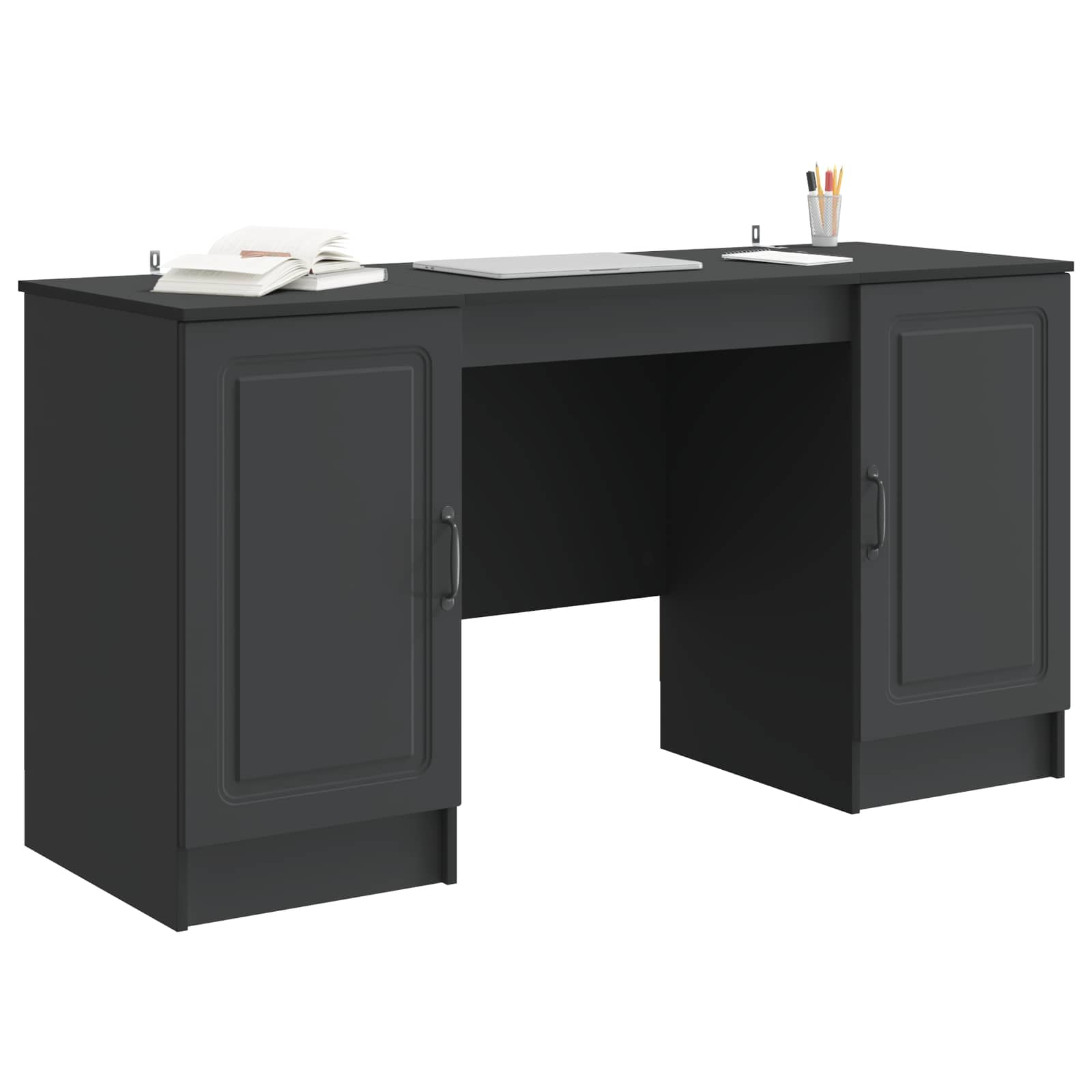 Scrivania Nero 142,5 x 50 x 75 cm Legno ingegnerizzato