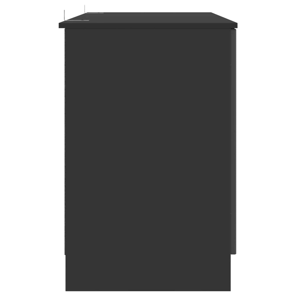Scrivania Nero 142,5 x 50 x 75 cm Legno ingegnerizzato