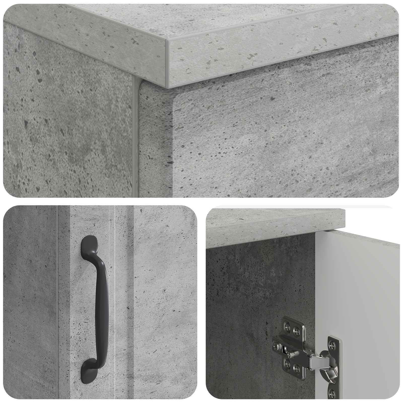Scrivania con lo scaffale Grigio Cemento 142,5 x 50 x 75 cm