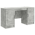 Scrivania con lo scaffale Grigio Cemento 142,5 x 50 x 75 cm