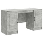 Scrivania con lo scaffale Grigio Cemento 142,5 x 50 x 75 cm