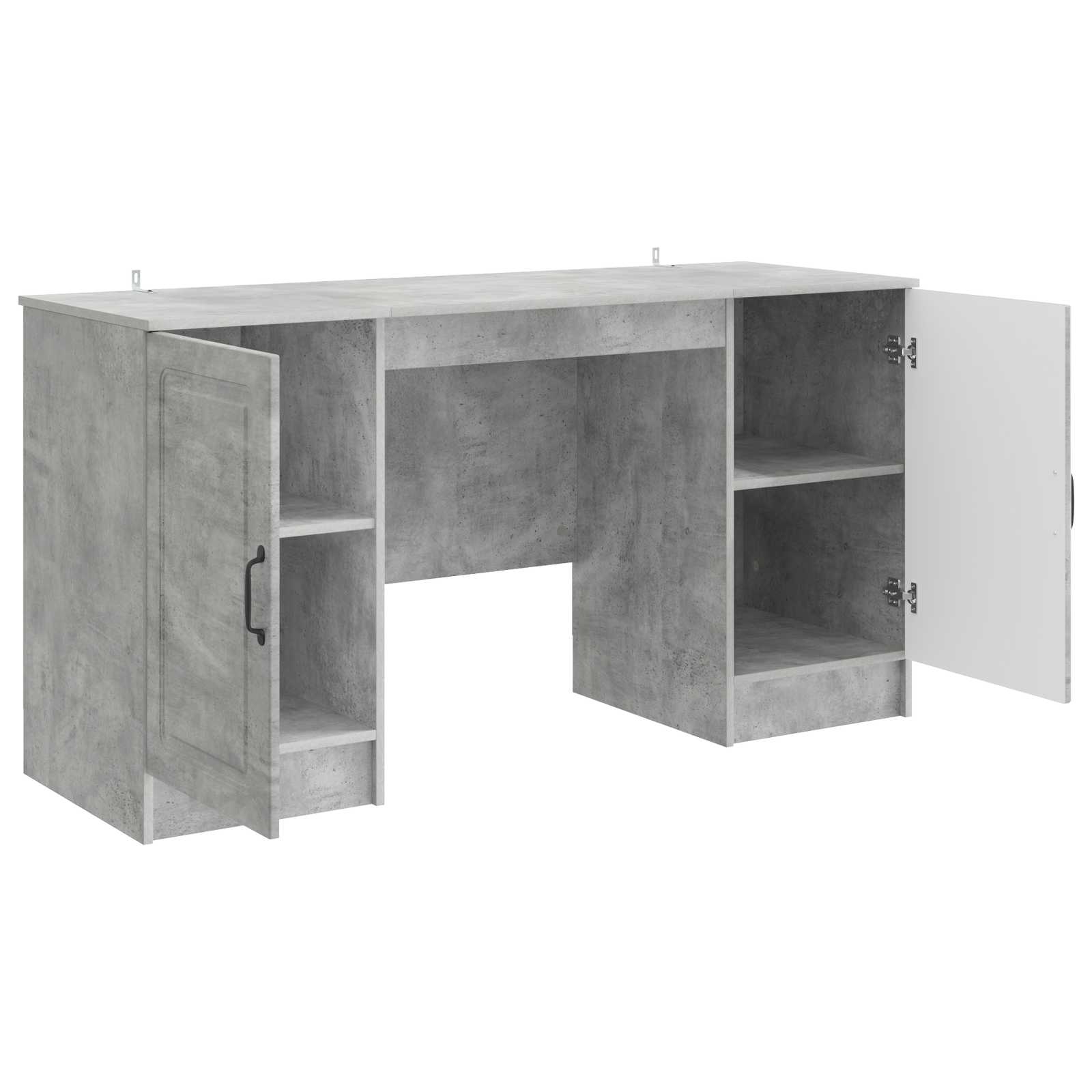 Scrivania con lo scaffale Grigio Cemento 142,5 x 50 x 75 cm