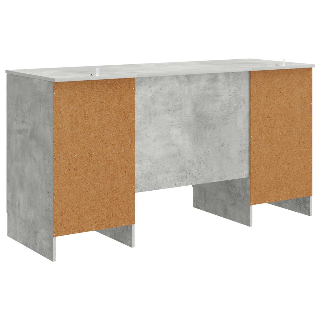 Scrivania con lo scaffale Grigio Cemento 142,5 x 50 x 75 cm