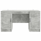 Scrivania con lo scaffale Grigio Cemento 142,5 x 50 x 75 cm
