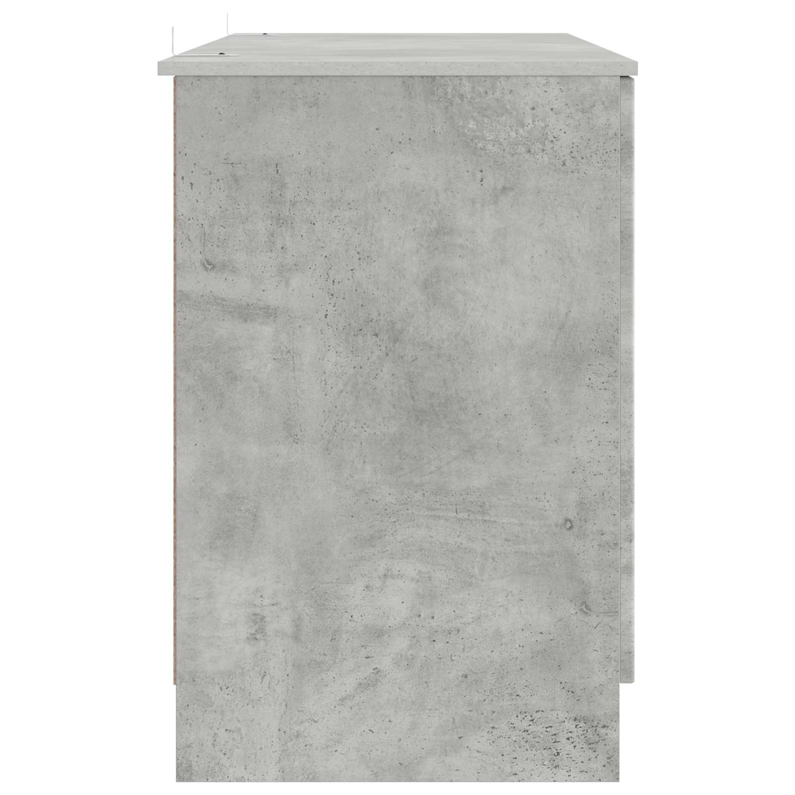 Scrivania con lo scaffale Grigio Cemento 142,5 x 50 x 75 cm