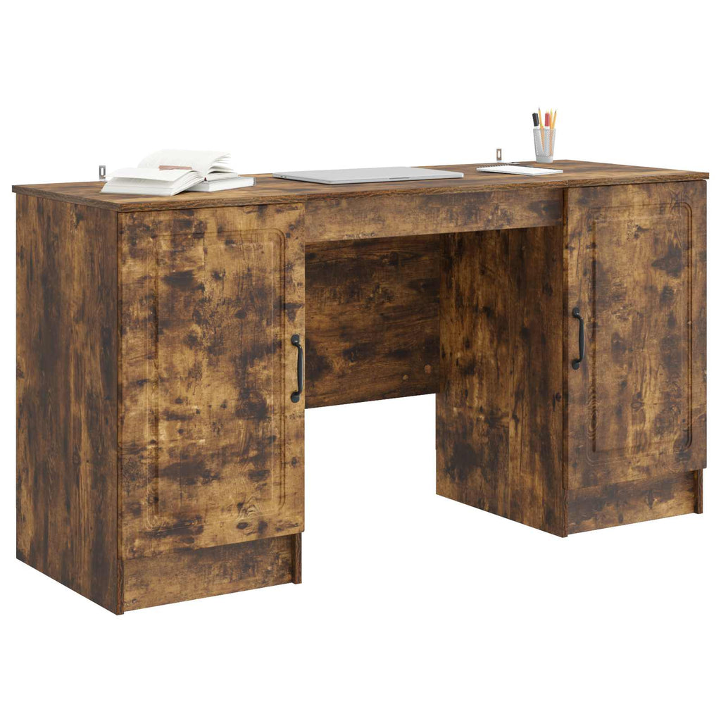 Scrivania Rovere Fumo 142,5 x 50 x 75 cm Legno ingegnerizzato