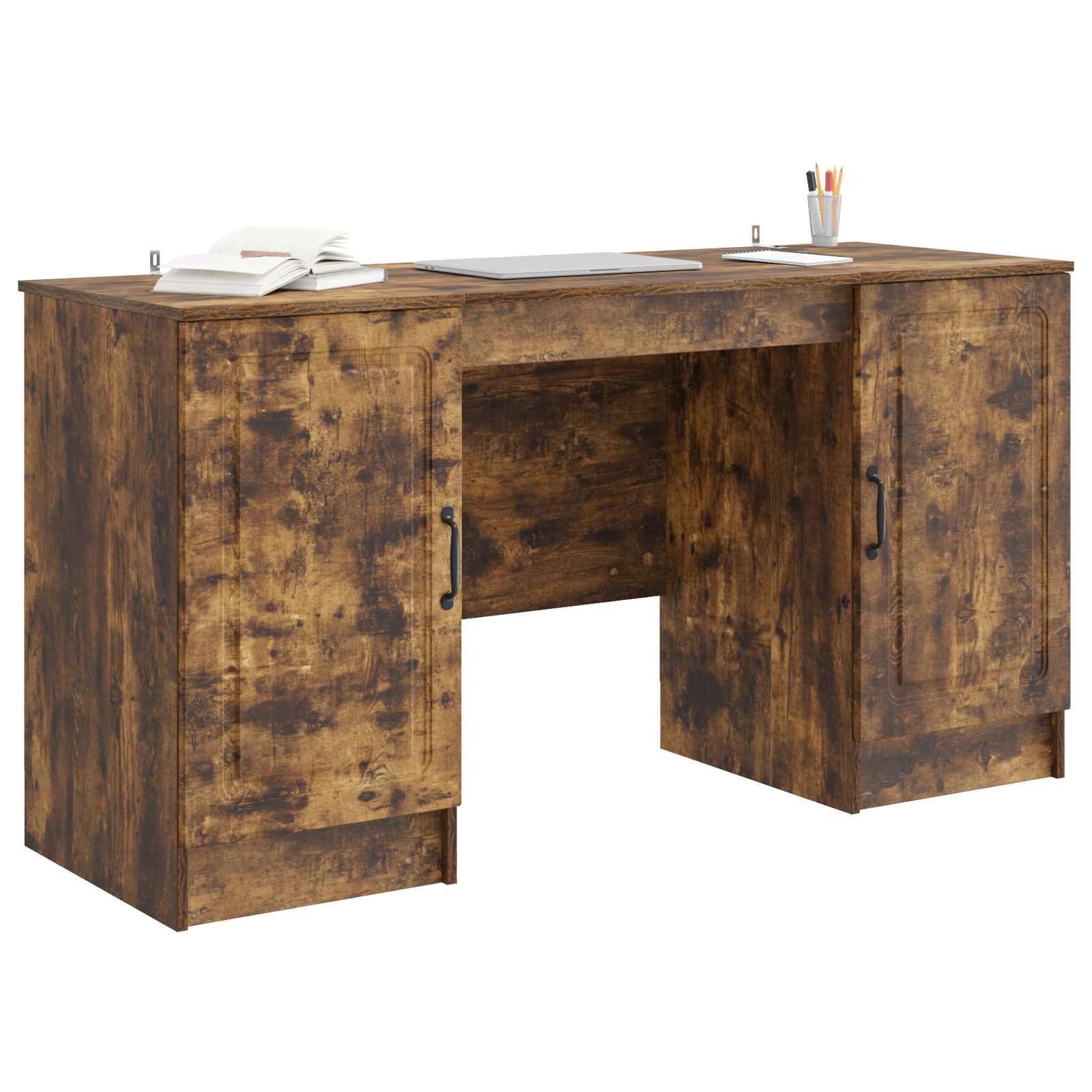 Scrivania Rovere Fumo 142,5 x 50 x 75 cm Legno ingegnerizzato