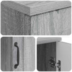 Scrivania Grigio Sonoma 142,5 x 50 x 75 cm Legno ingegnerizzato